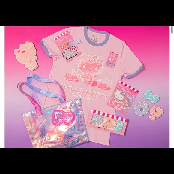 Sanrio Hello Kitty cafe 50th anniversary t shirt - Picture 2 of 6
